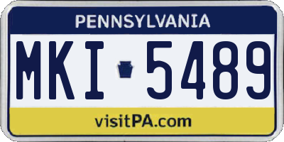 PA license plate MKI5489