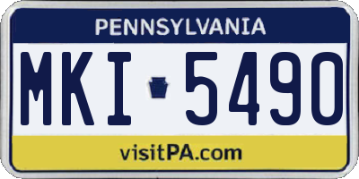 PA license plate MKI5490