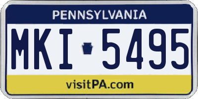 PA license plate MKI5495