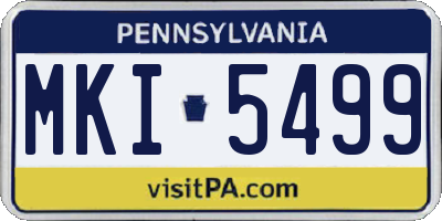 PA license plate MKI5499