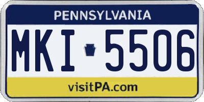 PA license plate MKI5506