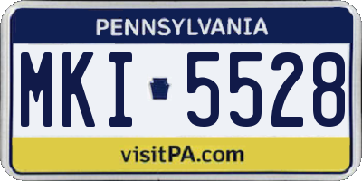PA license plate MKI5528