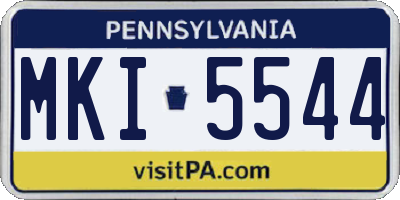 PA license plate MKI5544