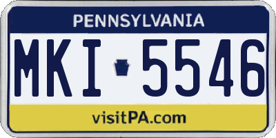 PA license plate MKI5546