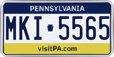 PA license plate MKI5565