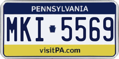 PA license plate MKI5569