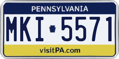 PA license plate MKI5571