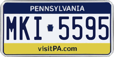 PA license plate MKI5595