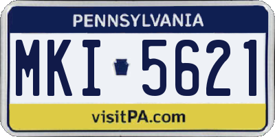 PA license plate MKI5621