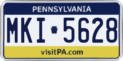 PA license plate MKI5628