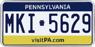 PA license plate MKI5629