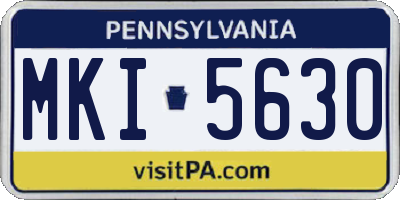 PA license plate MKI5630