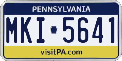PA license plate MKI5641