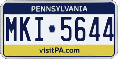 PA license plate MKI5644