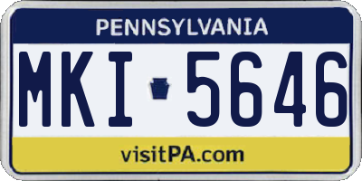 PA license plate MKI5646