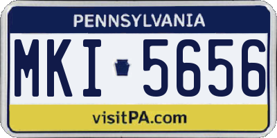 PA license plate MKI5656