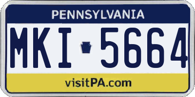 PA license plate MKI5664