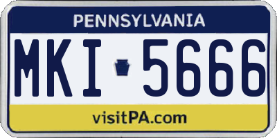 PA license plate MKI5666