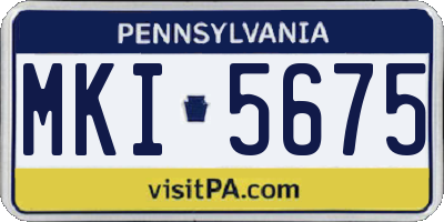 PA license plate MKI5675