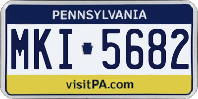 PA license plate MKI5682