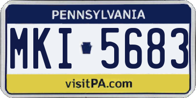 PA license plate MKI5683