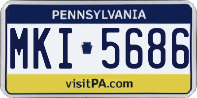 PA license plate MKI5686