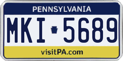 PA license plate MKI5689