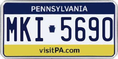 PA license plate MKI5690