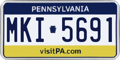 PA license plate MKI5691