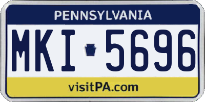 PA license plate MKI5696