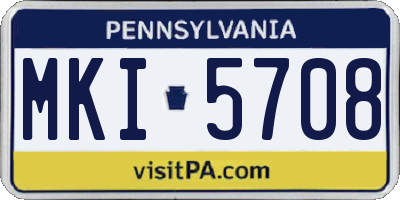 PA license plate MKI5708