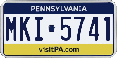 PA license plate MKI5741