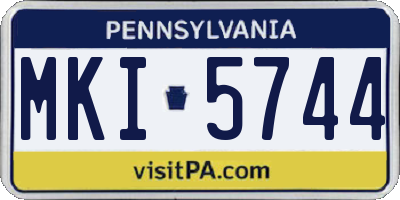 PA license plate MKI5744