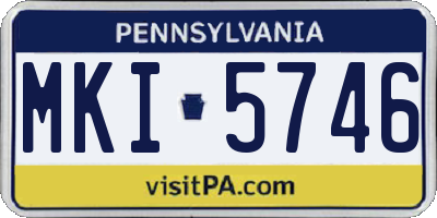 PA license plate MKI5746