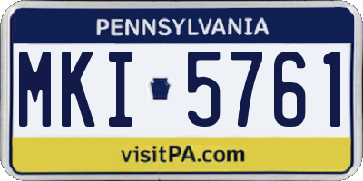 PA license plate MKI5761