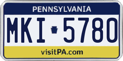 PA license plate MKI5780