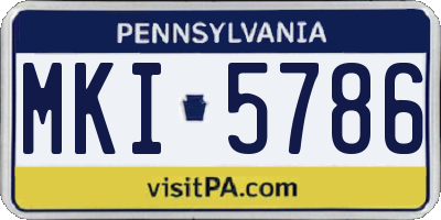 PA license plate MKI5786
