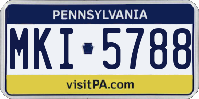 PA license plate MKI5788