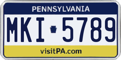 PA license plate MKI5789