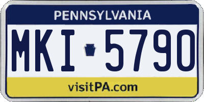 PA license plate MKI5790