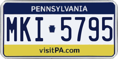 PA license plate MKI5795