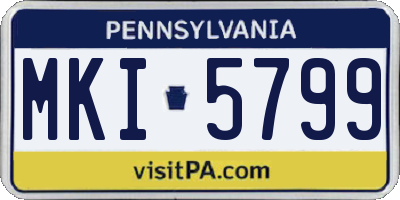 PA license plate MKI5799