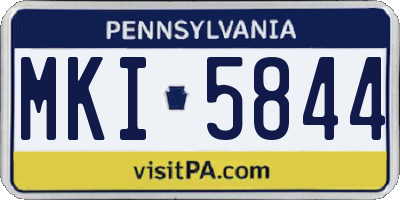 PA license plate MKI5844