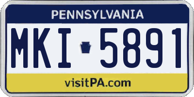 PA license plate MKI5891