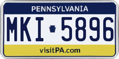 PA license plate MKI5896