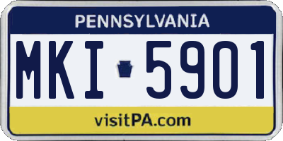 PA license plate MKI5901