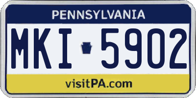 PA license plate MKI5902