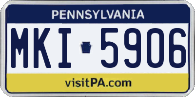 PA license plate MKI5906