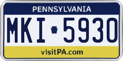PA license plate MKI5930
