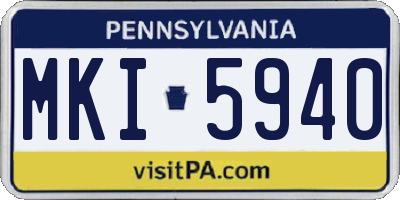 PA license plate MKI5940